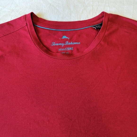 Tommy Bahama Island Zone Crewneck Tshirt UPF 30 UV Protection Mens Size XL Red - Picture 2 of 5